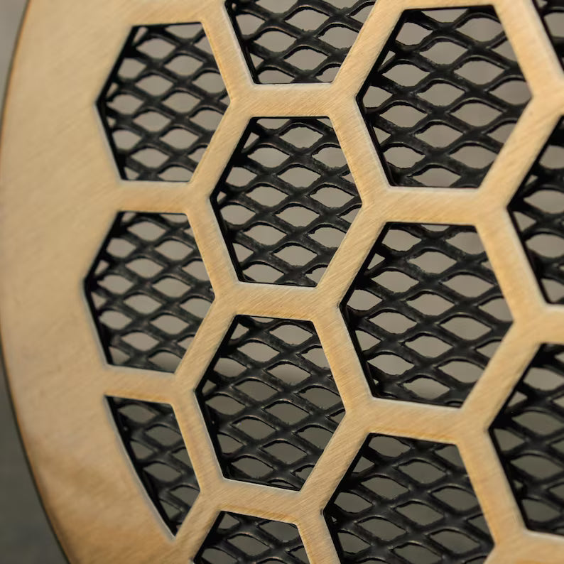 Round brass vent cover