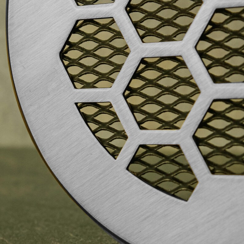 Round steel vent cover