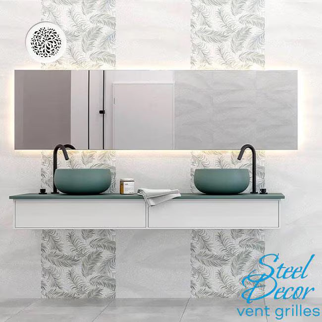 white metal vent grille 