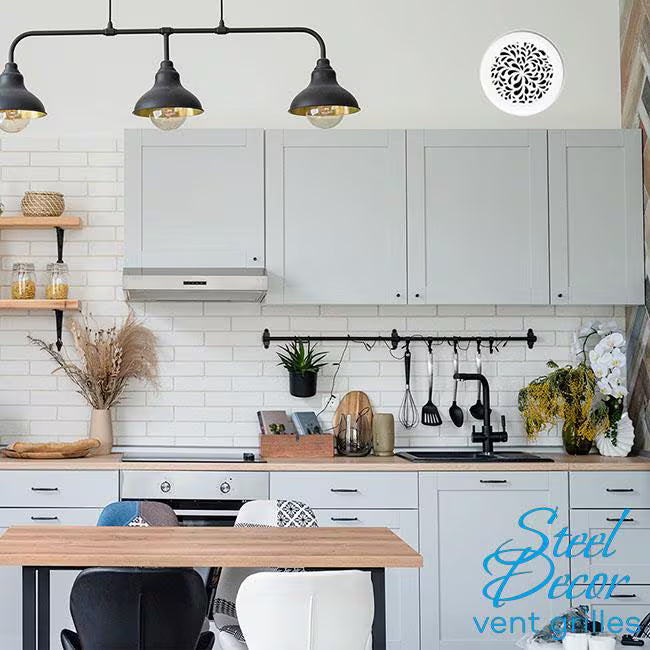 white metal vent grille 